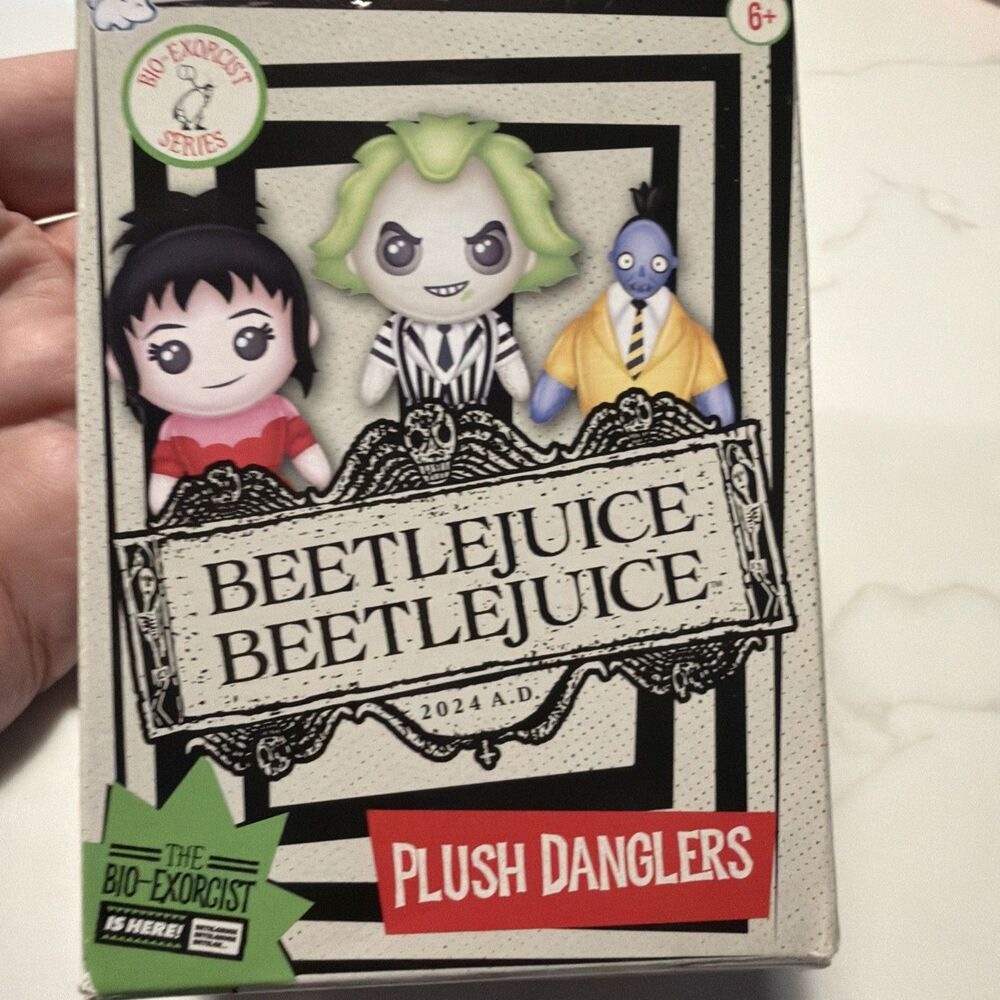 Beetlejuice Plush Dangler Keychain Clip Sandworm New Opened Box